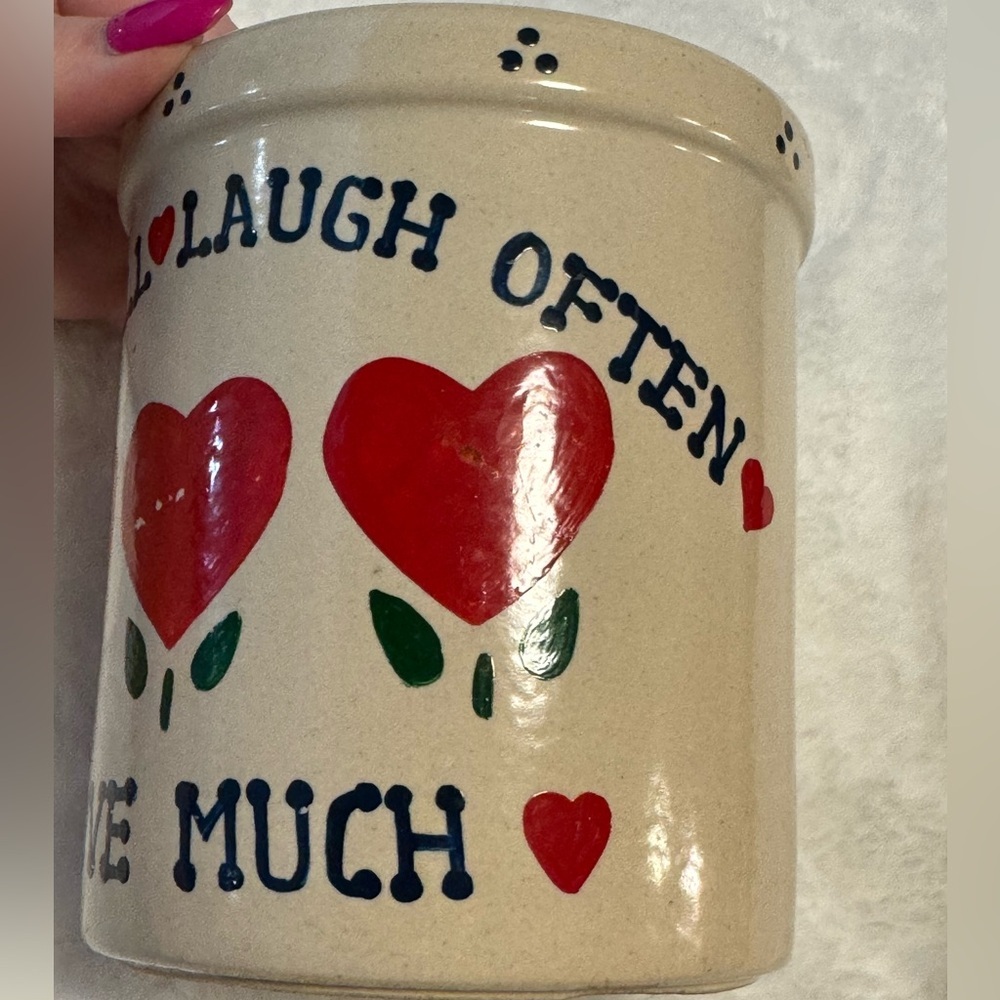 Vintage Robinson Ransbottom Pottery Crock Roseville Ohio USA Stoneware Ceramic - Picture 4 of 12